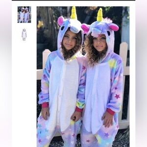 NWT Lola + The Boys Magic Unicorn Onesie, cozy zipper pajamas/loungewear, Size 8